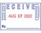 200 PLUS Date and Phrase Stamp, 2-Color, RECEIVED, 1-1/4" x 1-13/16" Impression, Red and Blue Ink